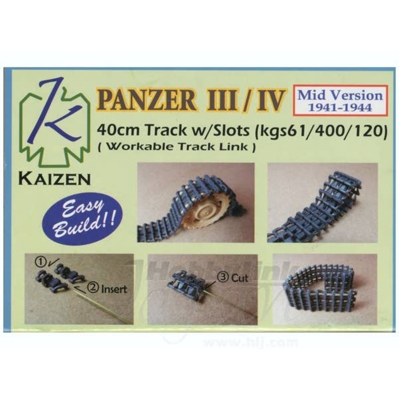 Panzer III/IV Mid Ver. 1941-1944 40cm Track w/Slots (kgs61/400/120) Workable Links