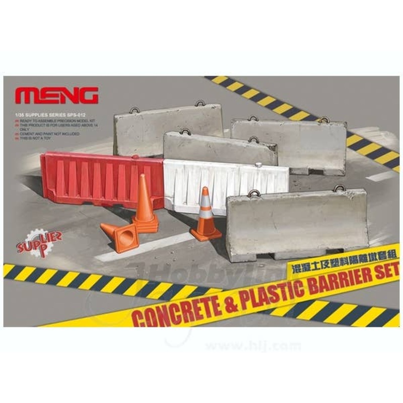 1/35 Concrete & Plastic Barrier Set