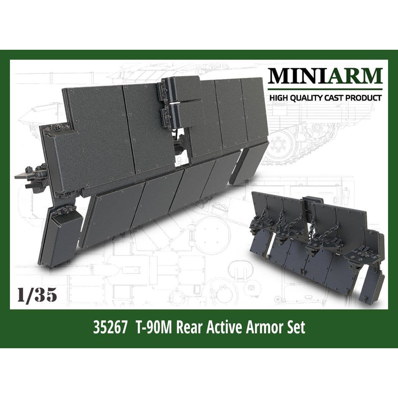 1/35 Rear Explosive Reactive Armor Set for Current Russian/Soviet T-90M Main Battle Tank (for Tiger Model)