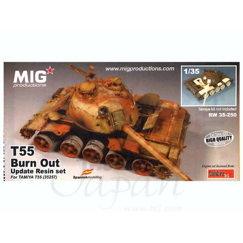 1/35 T55 Burn Out Update set for Tamiya