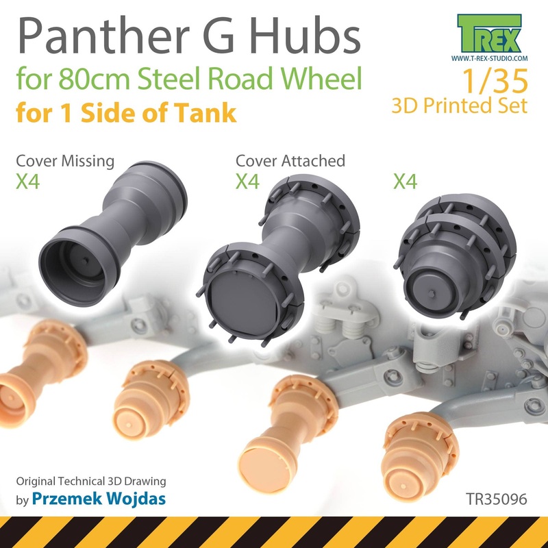 1/35 WW.II German Panther G Hubs for 80cm Steel Road Wheel (for Takom / Dragon)
