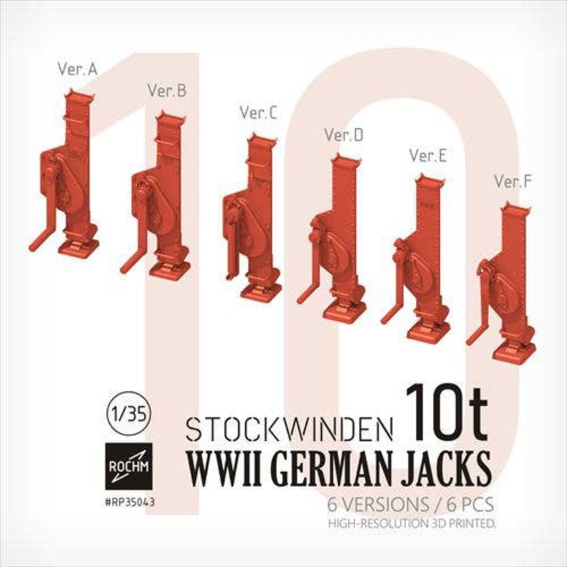 1/35 WW.II Germany 10t Tank Jack Set (6pcs)