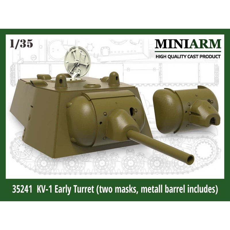 1/35 WW.II Russia KV-1 Turret Early Model with Metal Barrel