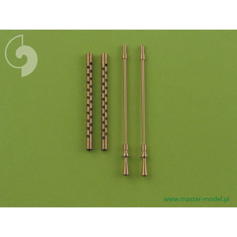 1/35 WWII / Current Use American Browning M2 .50 Caliber (12.7mm) Aircraft Machine Gun Barrel with Flame Extinguisher (2 Pieces)