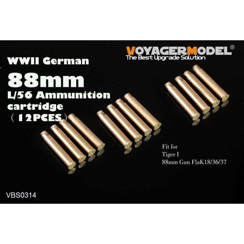 1/35 WWII German 88mm L/56 Ammunition cartridge for All