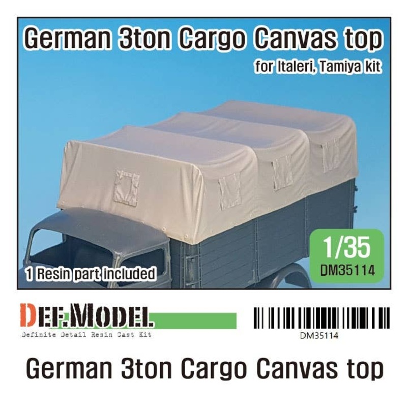 1/35 WWII German Army Canvas Top Set for 3 Ton Cargo Trucks (Tamiya / Italeri)