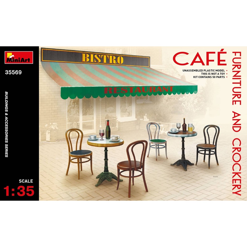 1/35 Cafe Furniture and Crockery