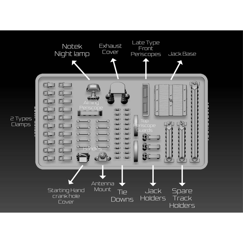 1/35 Detail Set for WWII German tank destroyer 38 Hetzer