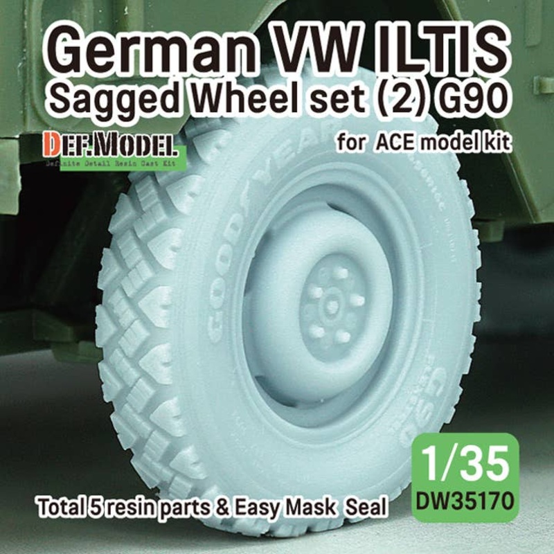 1/35 German VW ILTIS sagged tire set (2) G90 (for ACE model)