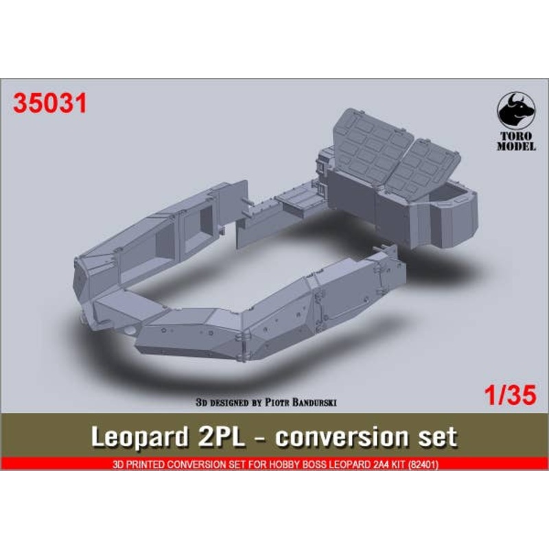 1/35  Leopard 2PL 3D printed conversion set for HobbyBoss Leopard 2A4 (82401 kit)