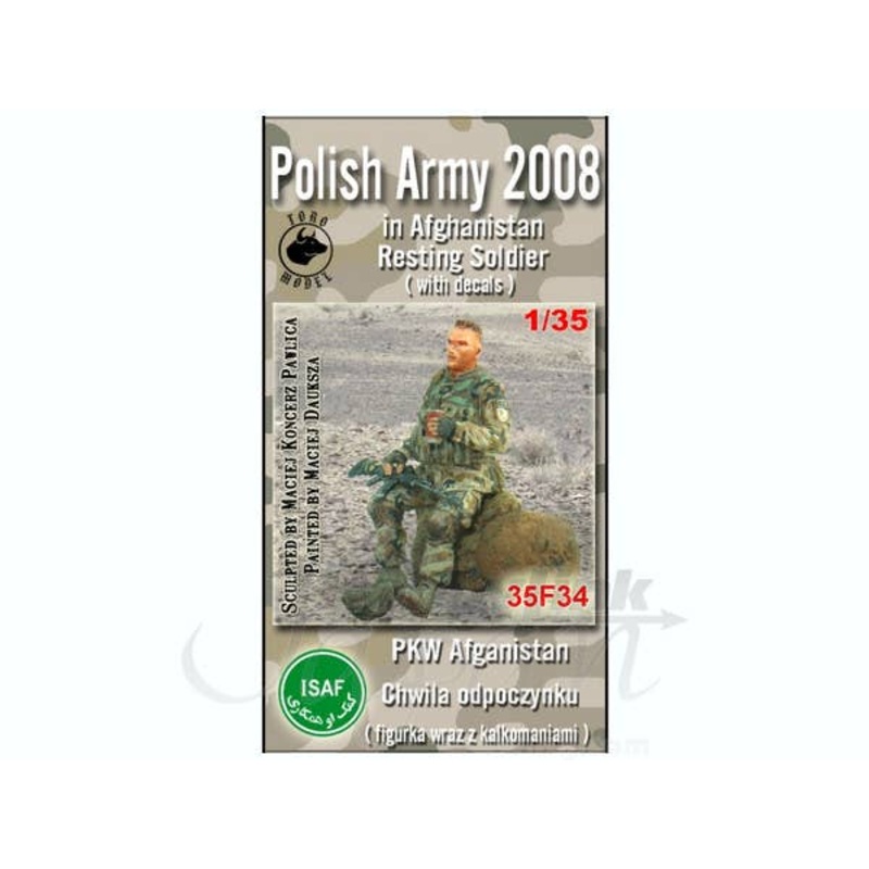 1/35 Polish Army 2008 in Afghanistan Resting Soldier