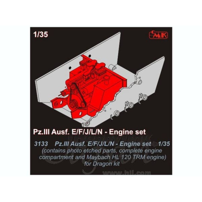 1/35 Pz.III Ausf. E/F/J/L/N/ Engine Set (for Dragon)