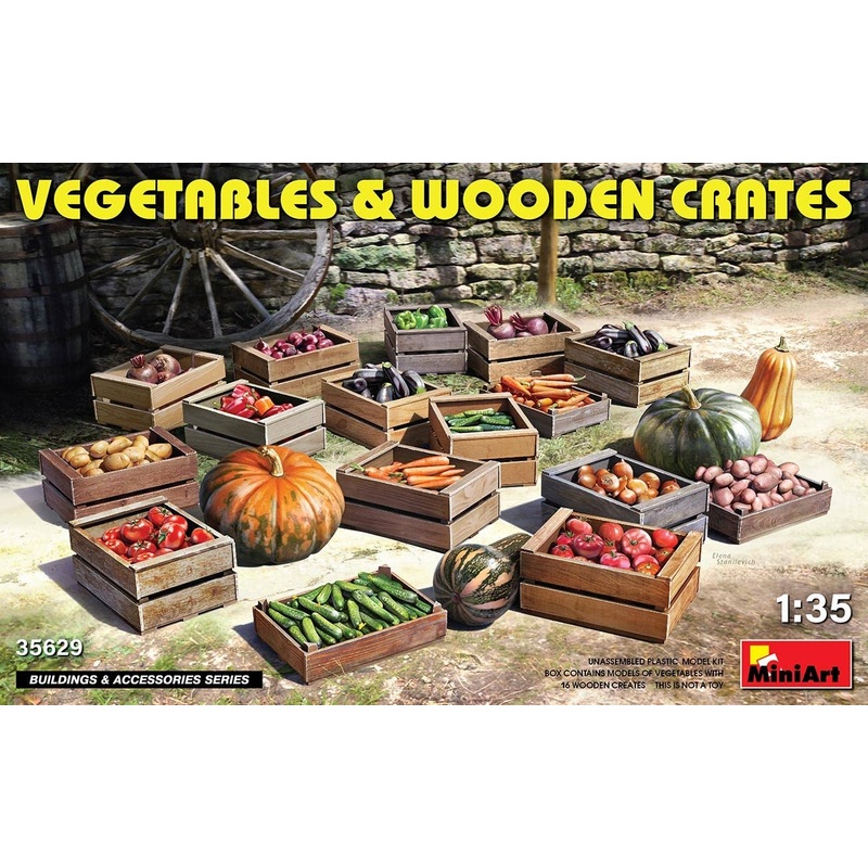 1/35 Vegetable And Wooden Box Set
