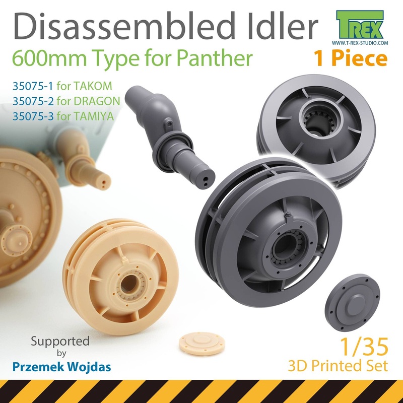 1/35 WW.II German Panther Tank 600mm Diameter Induction Wheel Maintenance and Disassembly Specification 1 Set (for Tamiya)
