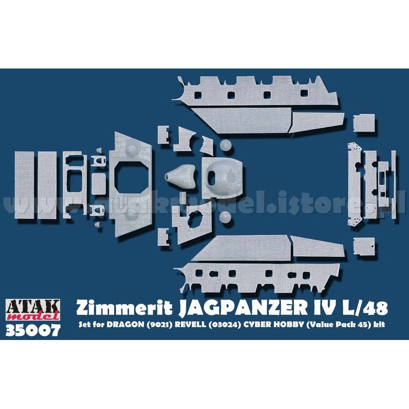 1/35 WWII Germany Jagdpanzer IV L/48 Zimmerit Set (for Dragon / Cyber Hobby / Germany Revell)
