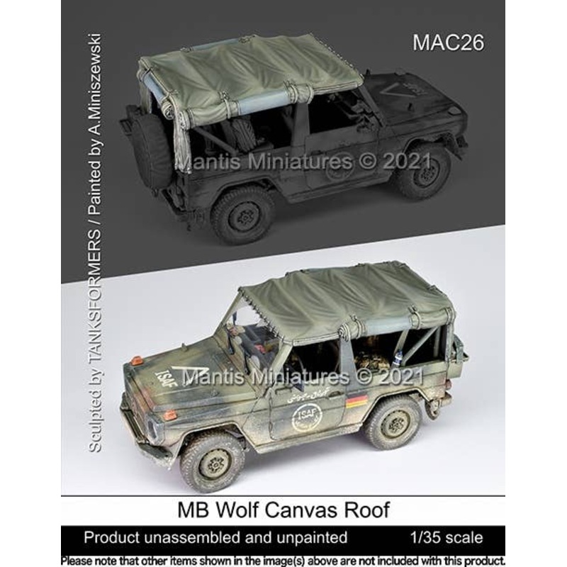 1/35 Bundeswehr MB Wolf Canvas Roof Set (for Revell)