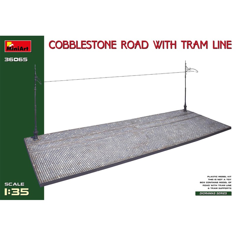 1/35 Cobblestone Road with Tram Line