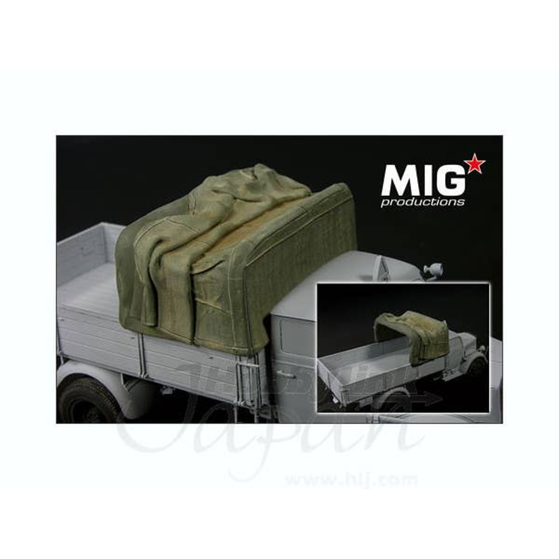 1/35 Opel Blitz, Partially Folded Tarp (for Tamiya)
