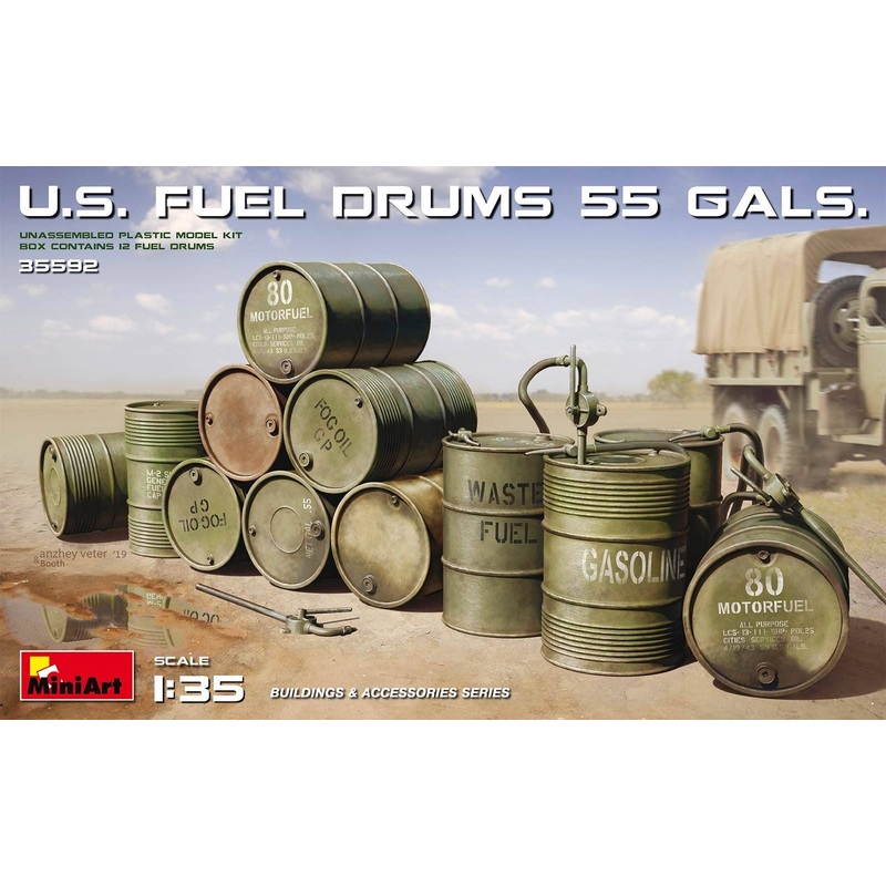 1/35 U.S. Fuel Drums 55 Gallon
