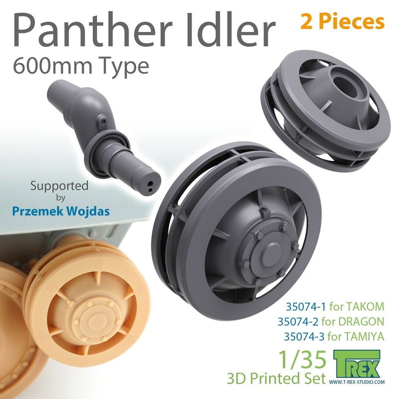 1/35 WW.II German Panther Tank 600mm Diameter Induction Wheel 2 Set (Tamiya)