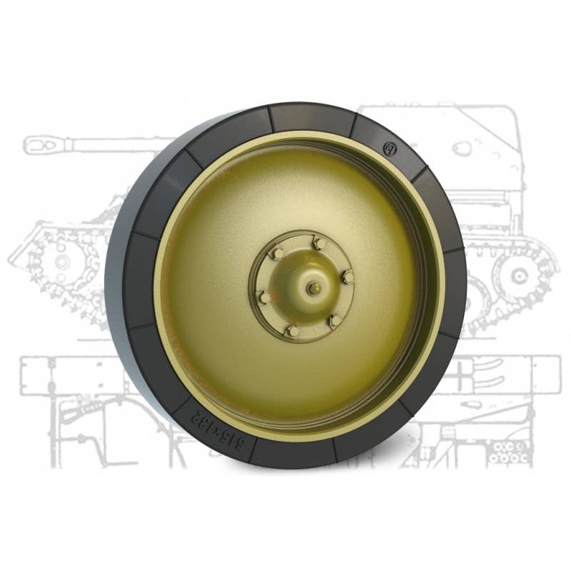 1/35 WWII Russian/Soviet SU-76/SU-76M Self-propelled Artillery Wheels Set (15pcs)