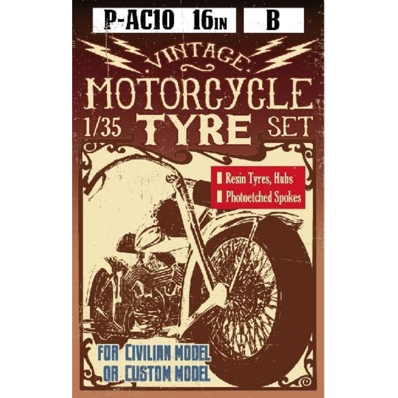 1/35 16inch Vintage Motorcycles Tire for civilian type B