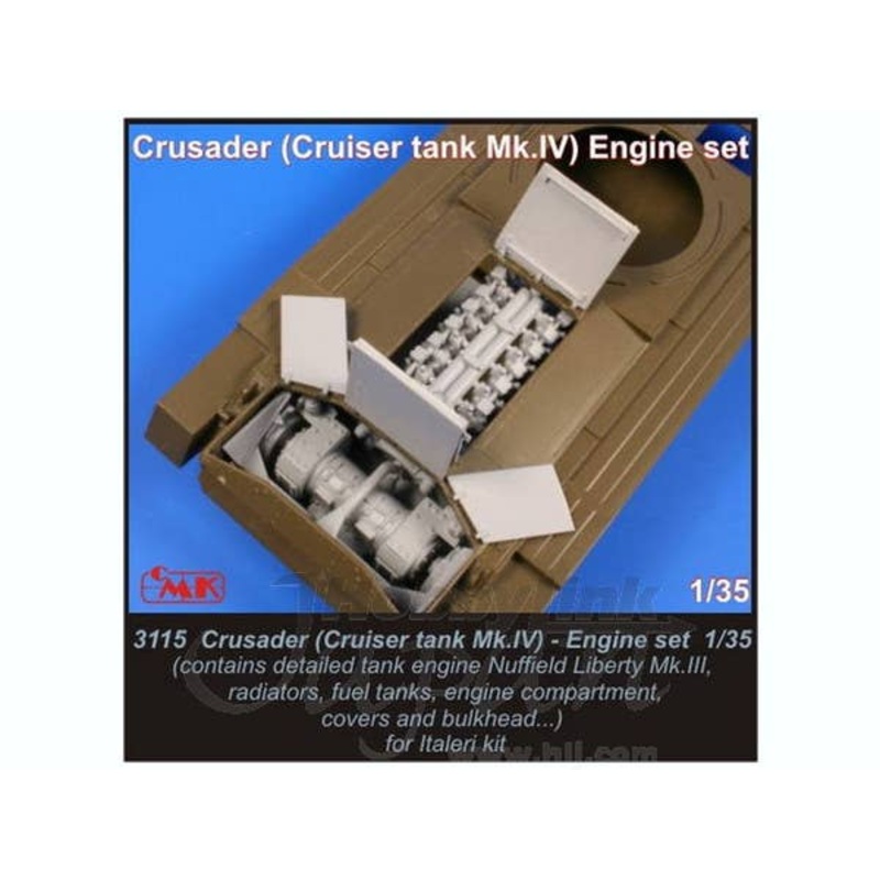 1/35 Crusader (Cruiser Tank Mk.IV) Engine Set (for Italeri)
