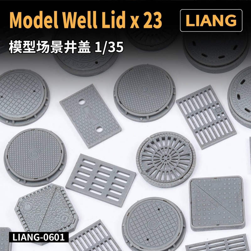 1/35 Manhole Covers 10 Types, 23pcs