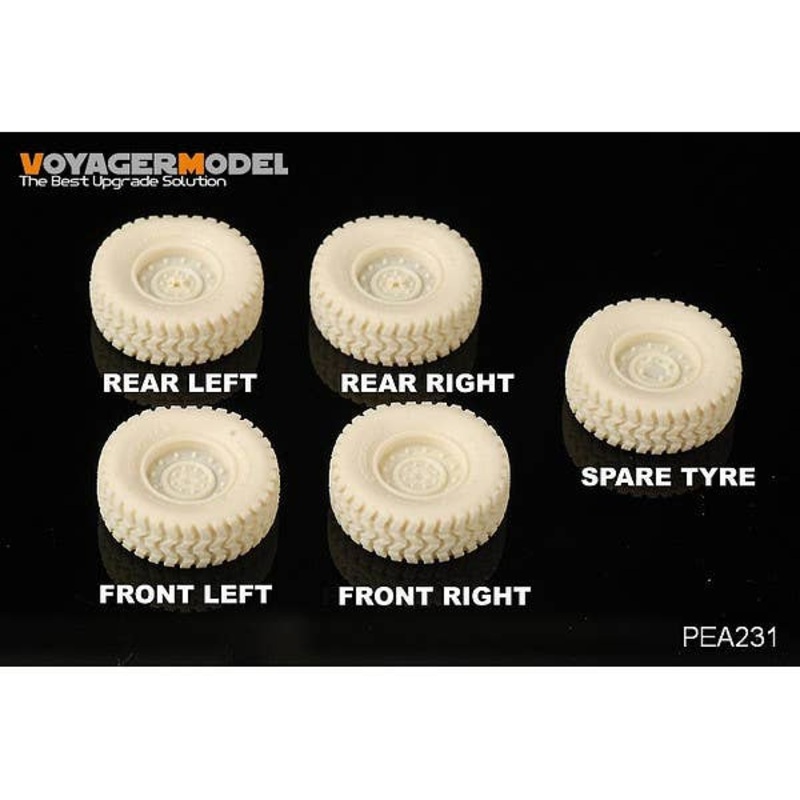 1/35 Modern Humvee Family Road Wheels w/Spare Wheel