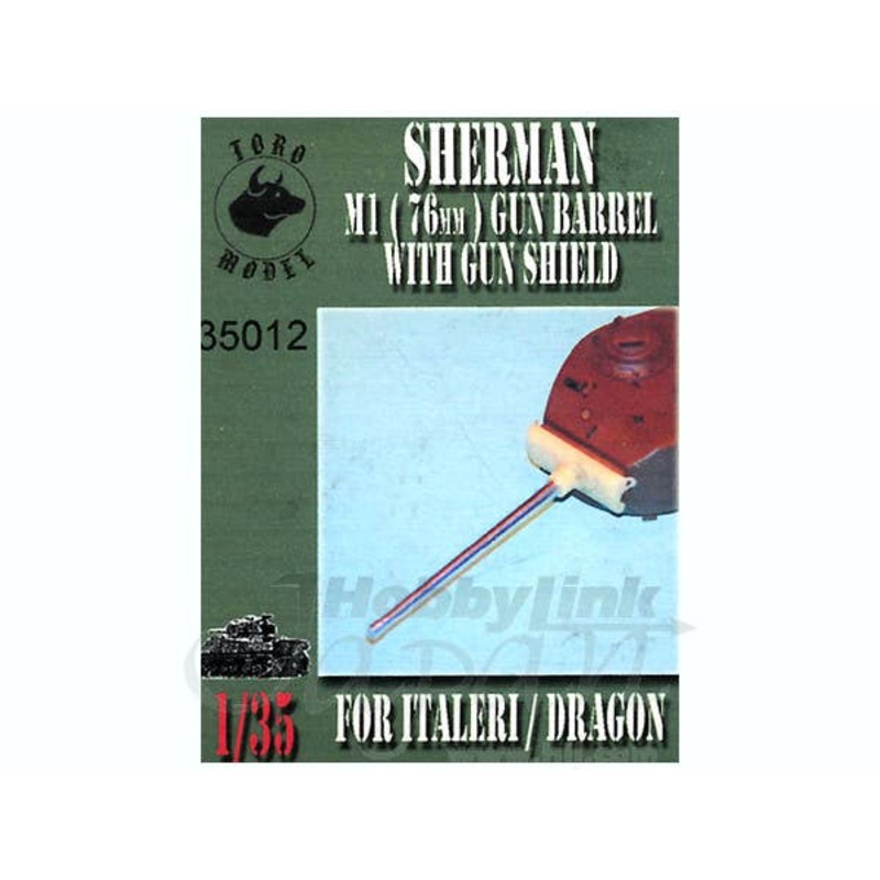 1/35 Sherman M1 76mm Gun Barrel with Gun Shield (for It