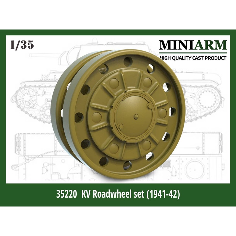 1/35 WW.II Russia Wheel Set for KV Tanks 1941 - 42 Year Model