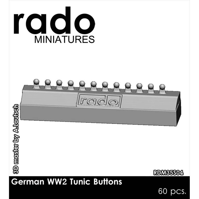 1/35 WWII Accessory Kit German Army Uniform Wear Button Set (60 Pieces)