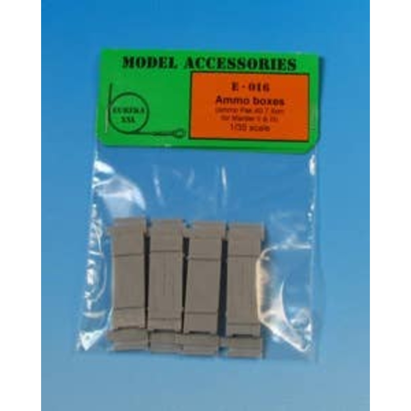 1/35 WWII Germany 7.5cm PaK40 Ammunition Box (4pcs Set)