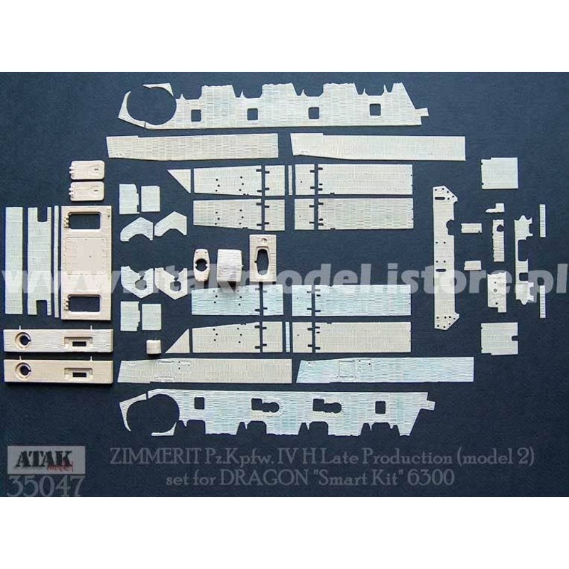 1/35 WWII Germany Panzer IV Ausf.H Zimmerit Set #2 (for Dragon 6300)