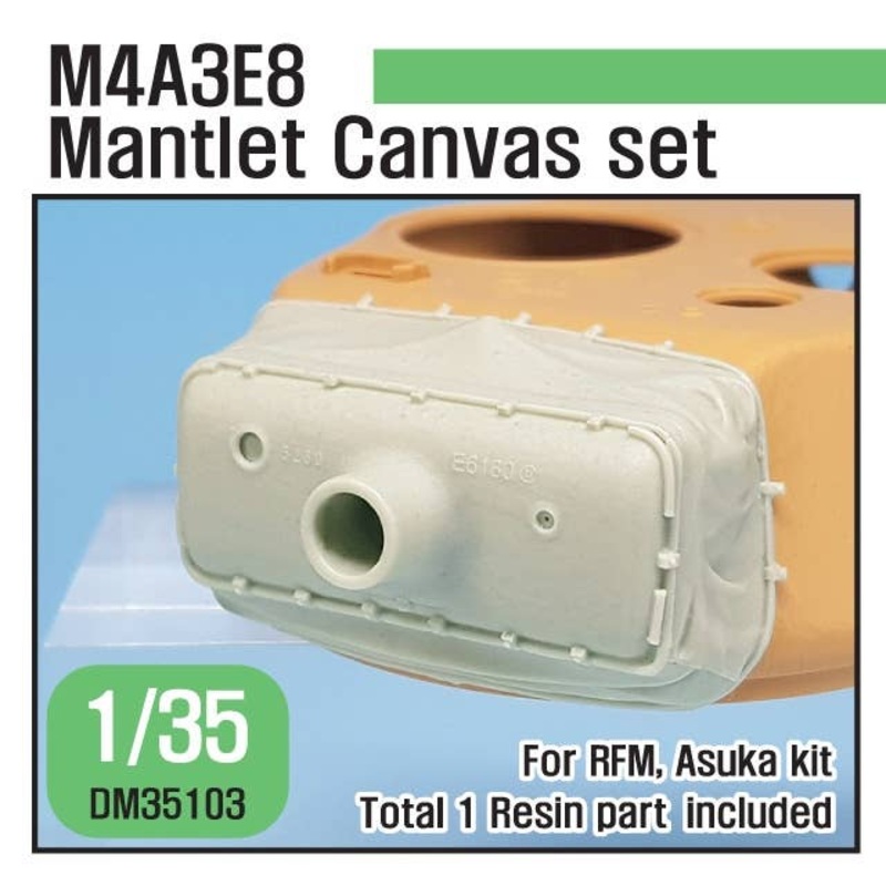 1/35 WWII M4A3E8 Mantlet Canvas Covet Set (for RFM/Asuka)