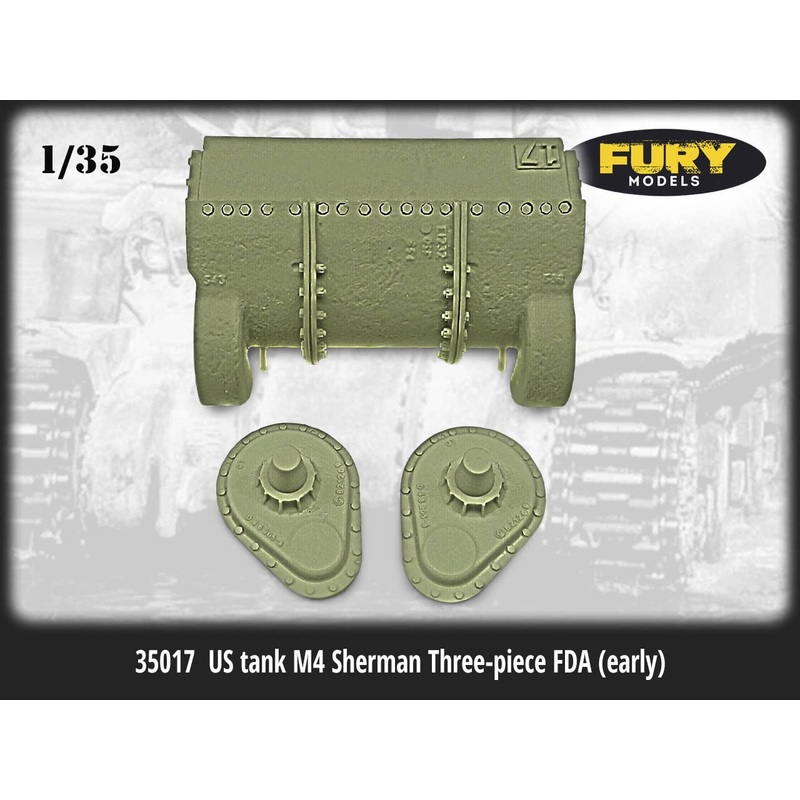 1/35 WWII US M4 Sherman Tank 3-Piece Final Reducer Cover (Early Type)