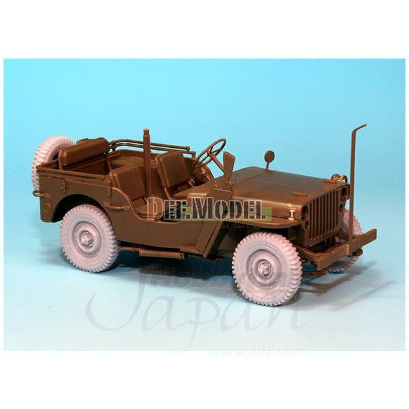 1/35 WWII US Willys MB 4x4 Sagged Wheel Set (for Tamiya)