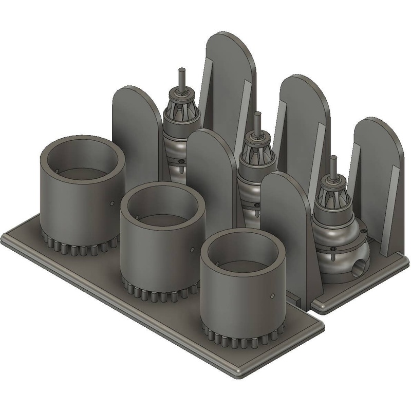 1/35 3D Star Antenna Base Set for Tiger & Panther