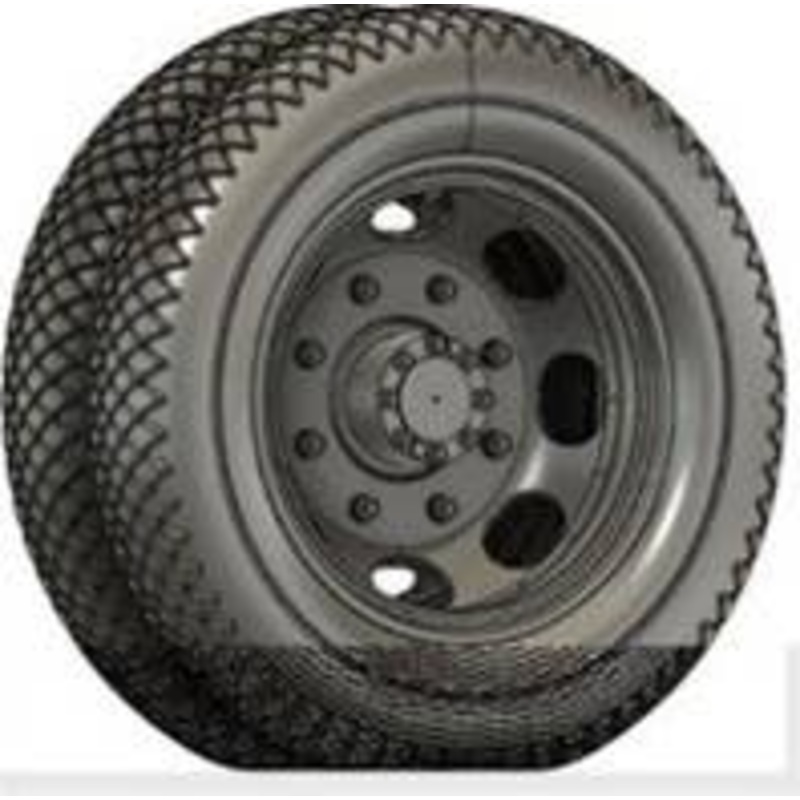 1/35 German 3t 4x2 Truck Late Model Wheel Set (Weight-Deformed Tires) D Company - Mesh Tread (Includes Spare, Full Vehicle Set)