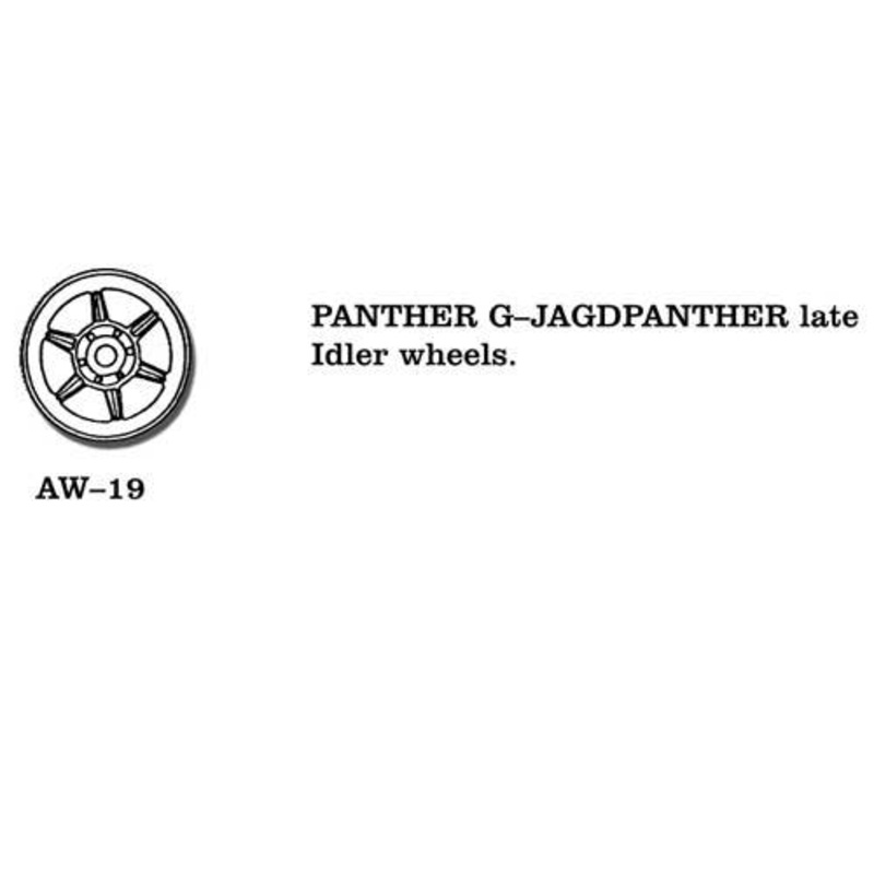 1/35 German Panther G / Jagdpanther Late Model Idler Wheels (Metal)