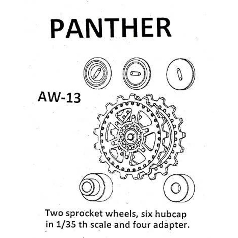 1/35 German Panther Metal Wheels