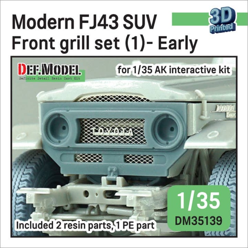 1/35 Modern FJ43 SUV front grill set (1)- Early (for AK interactive kit)