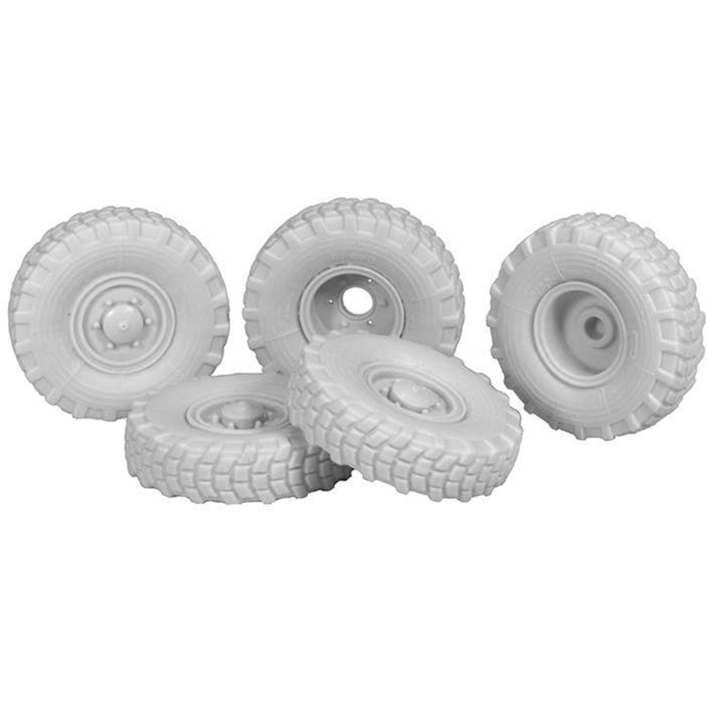 1/35 Self-weight Deformation Tire Set for French Army AML60 & 90 Wheeled Armored Vehicles