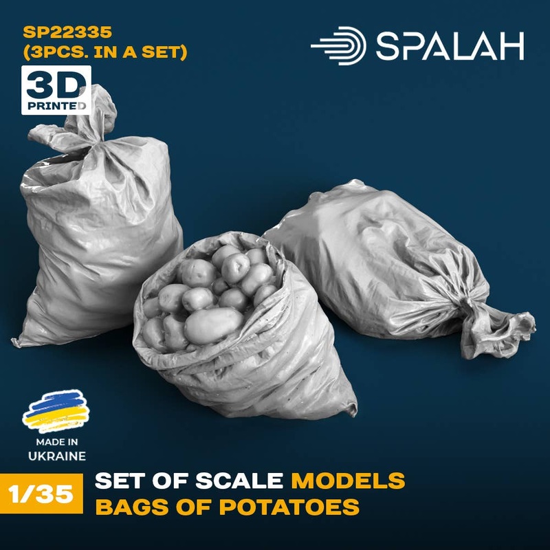 1/35 Set of scale models Bags of potatoes, (3 pcs)