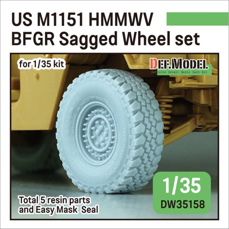 1/35 US HMMWV BFGR Sagged Wheel set