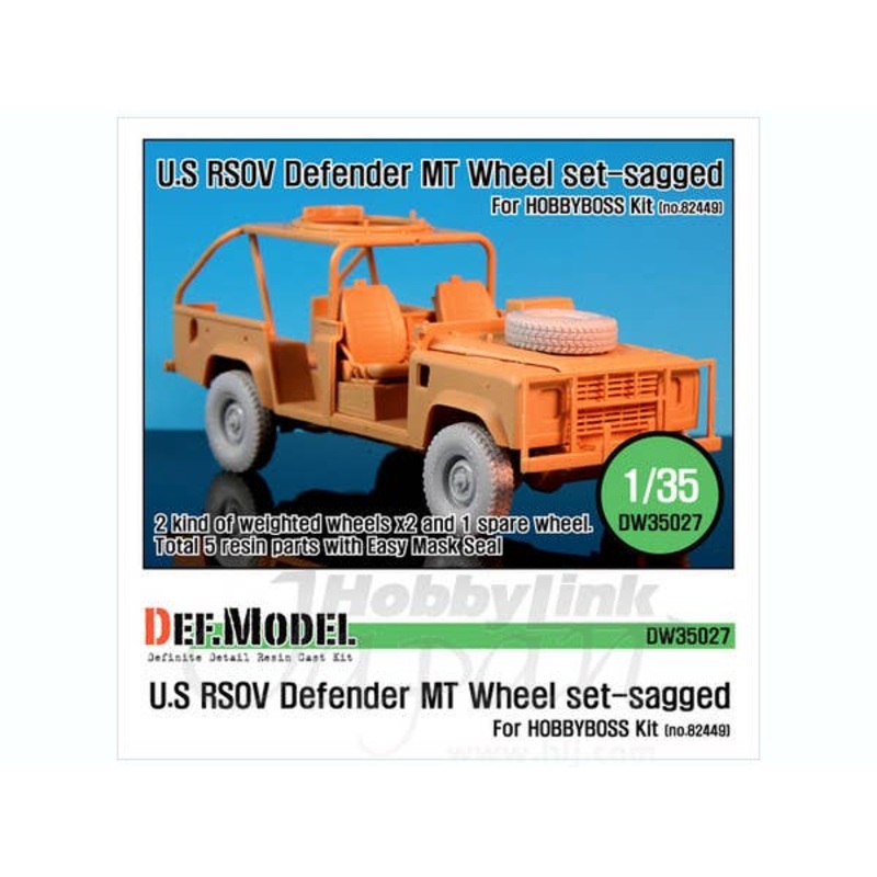 1/35 US RSOV Defender MT Sagged Wheel Set (for Hobby Boss)