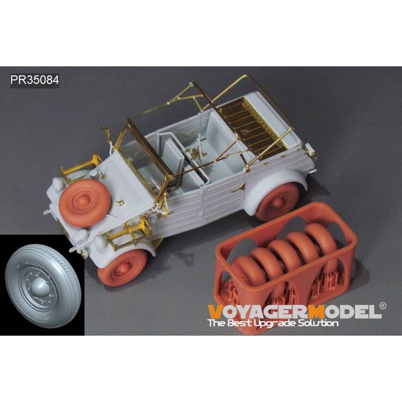 1/35 WWII German Kubelwagen Type 82 Africa Troop Special Balloon Tires Patten 1 (GP)