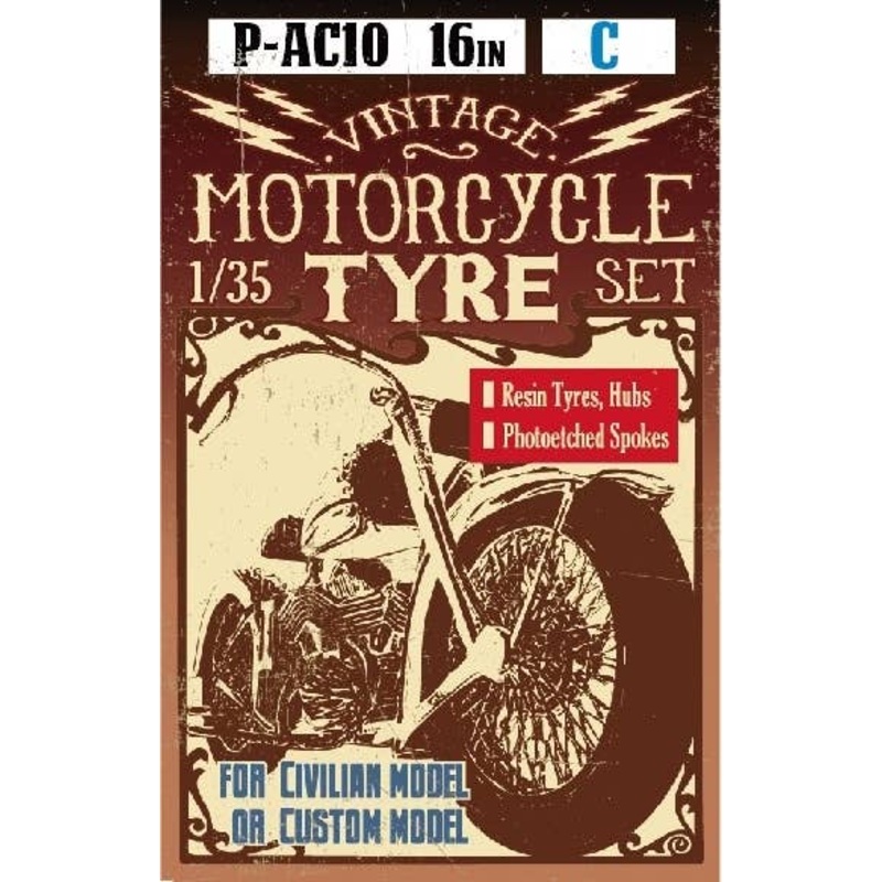 1/35 16inch Vintage Motorcycles Tire for civilian type C