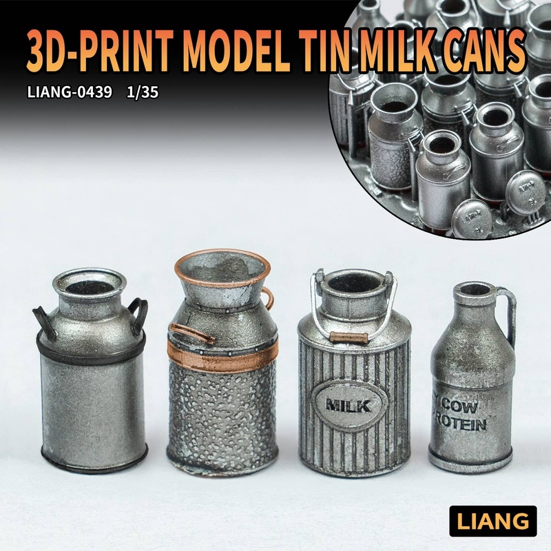 1/35 3D-Print Model Tin Milk Can x 16