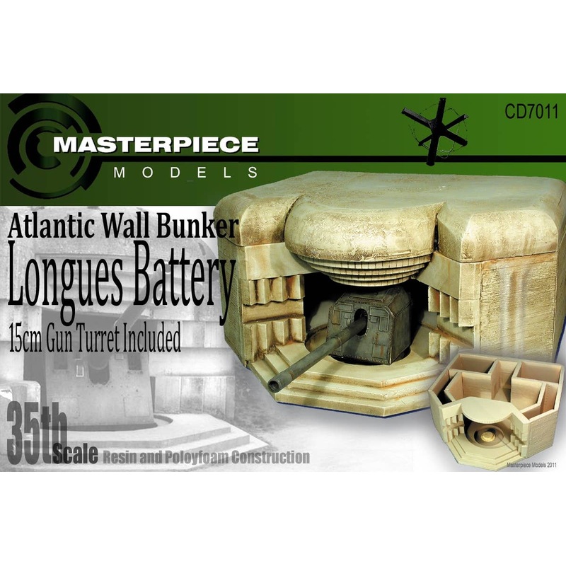 1/35 Atlantic Wall Bunker Loungues Battery w/15cm Gun Turret